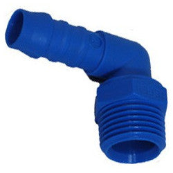 Male Nylon Elbow 1/2" Thread x Hose Tail 12mm