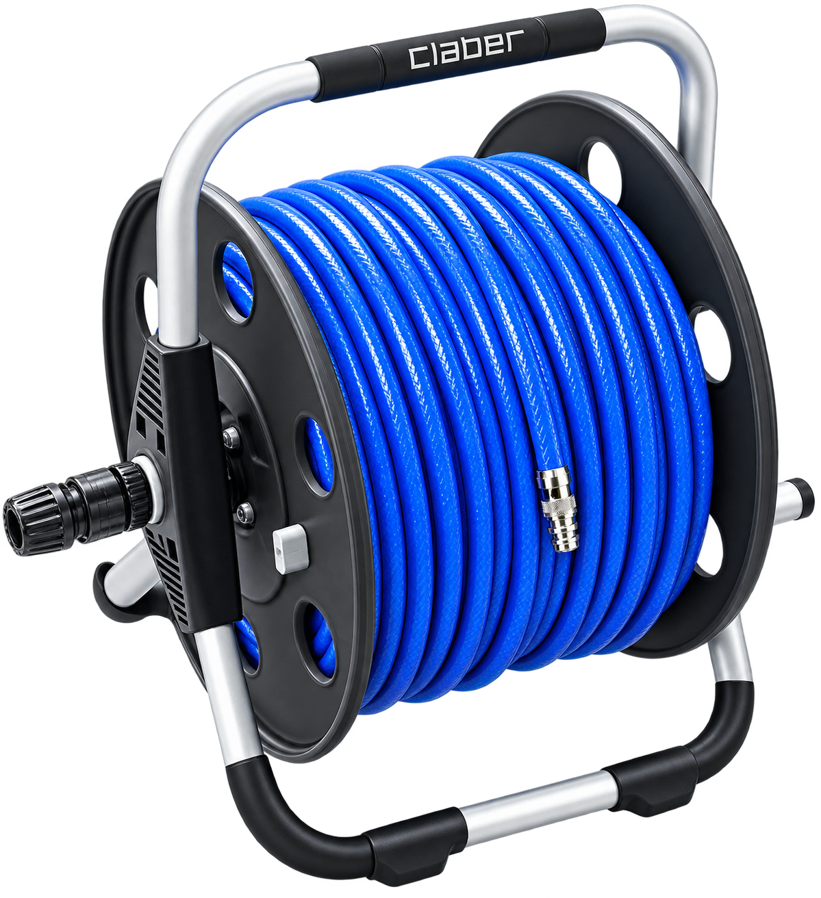 Metal Claber Reel With 100m of blue hose
