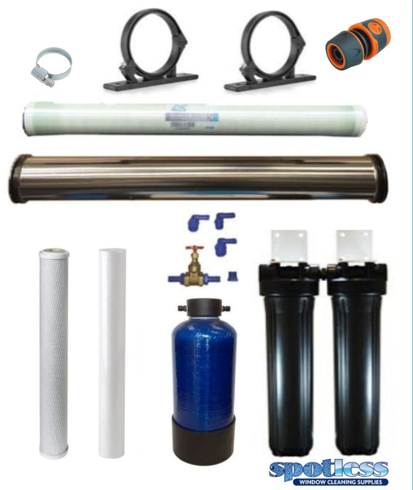 WATER FED POLE WINDOW CLEANING - 4 Stage 4040 RO System Inc Filters - Self Build