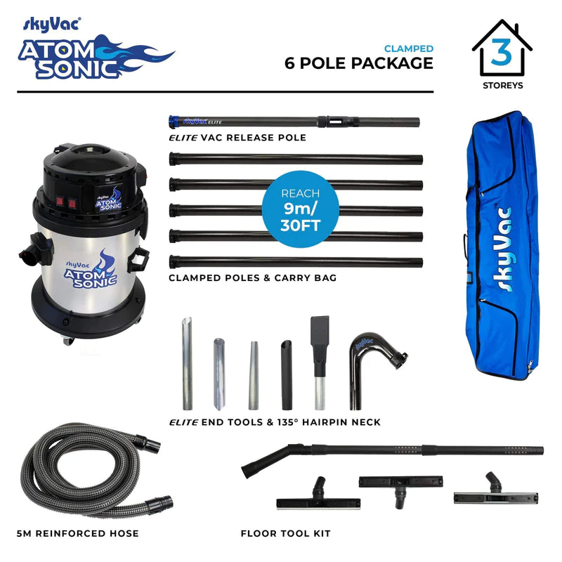 Sky Vac Atom Sonic Gutter Cleaning Bundle