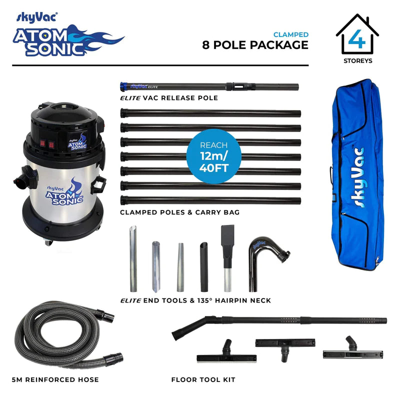 Sky Vac Atom Sonic Gutter Cleaning Bundle