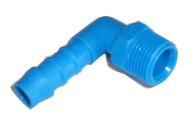 Male elbow 3/4 x 12mm 1/2" hostail