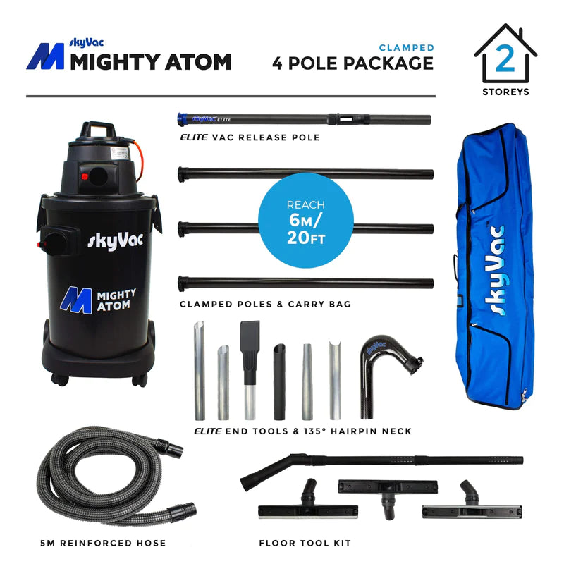 SkyVac Mighty Atom Gutter Cleaning Bundle
