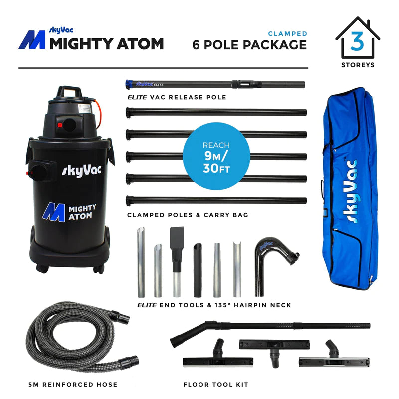 SkyVac Mighty Atom Gutter Cleaning Bundle