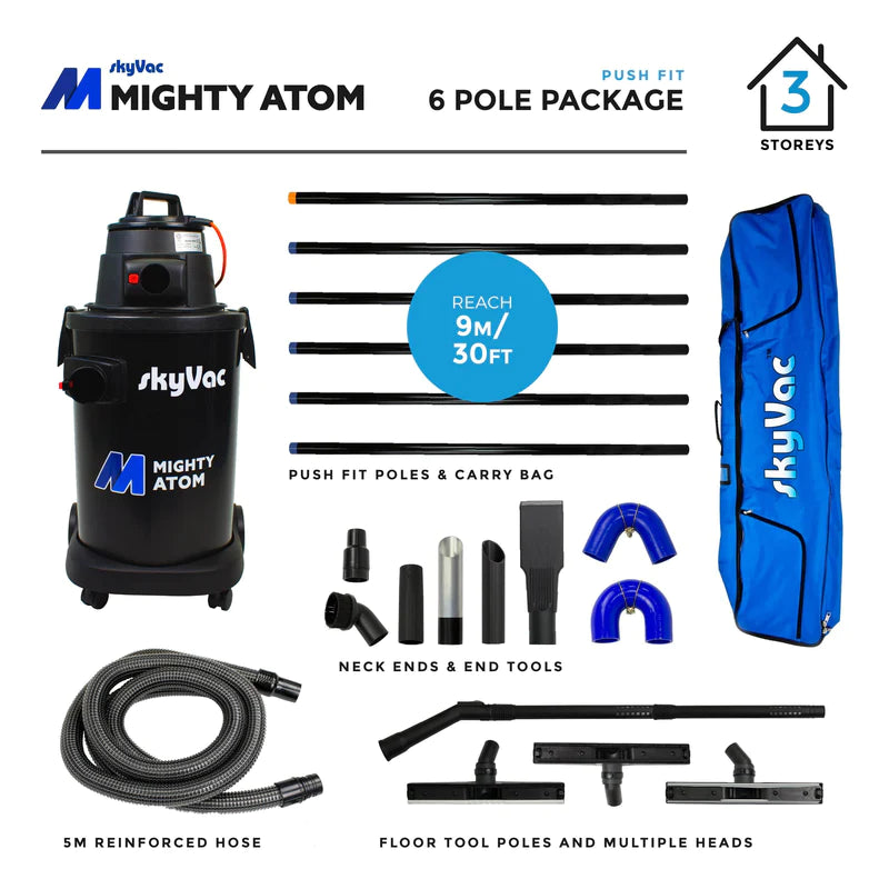 SkyVac Mighty Atom Gutter Cleaning Bundle