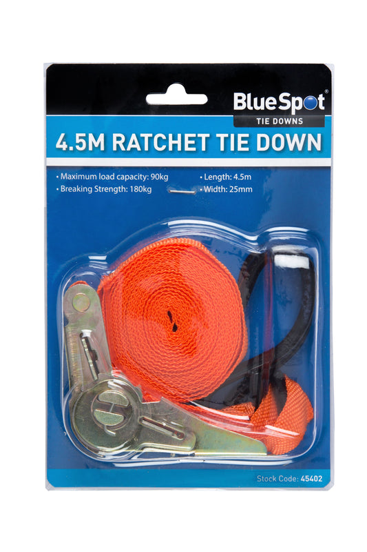Ratchet Tie Down (25mm x 4.5m/15ft)