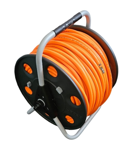 Metal Claber Reel With 100m of Hi Vis Orange Hose