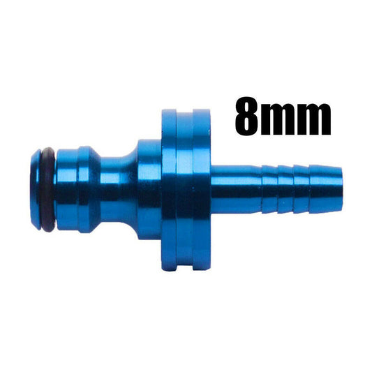 Aluminium Hose Tail 8mm to Hozelock Male Connectors