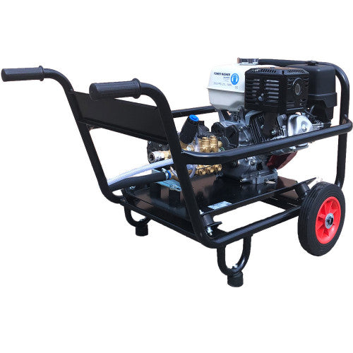 Industrial Pressure Washer - Honda GX390 21 LPM Comet Pump Trolley Frame Electric Start Option