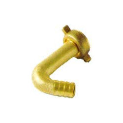 Output elbow and flynut for hose reels