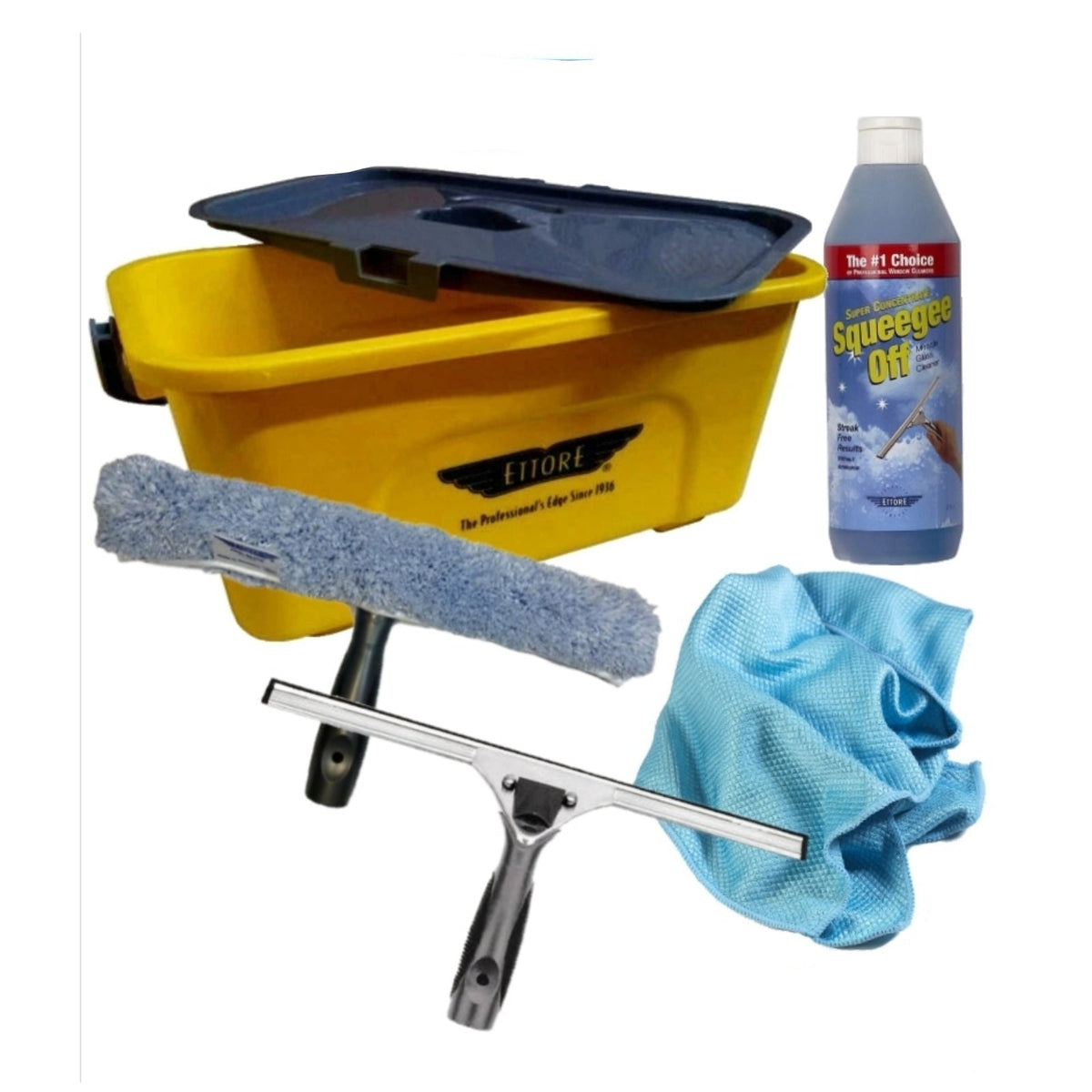 Ettore Window Cleaning 6 In 1  Kit With Bucket & Lid