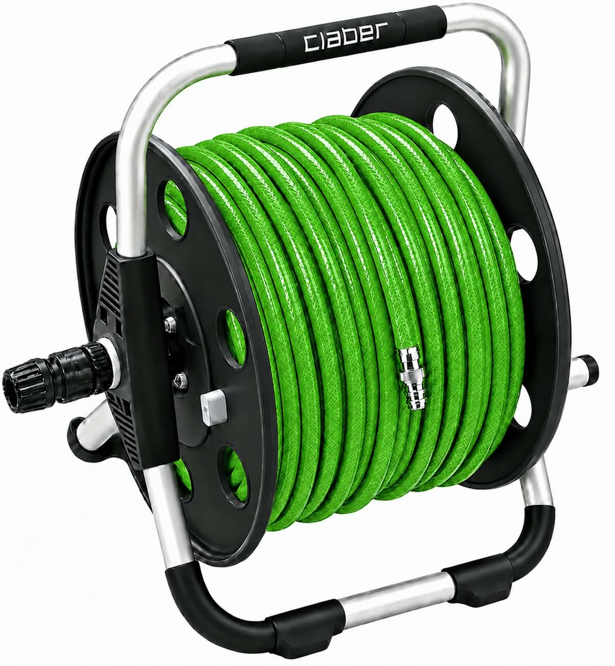 Metal Claber Reel With 100m of Green Hose