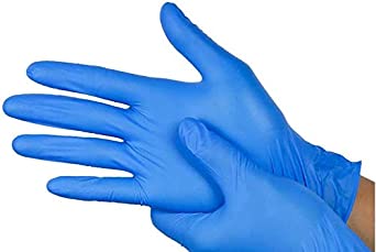 100 Pack Vinyl Disposable Gloves LARGE SIZE Blue POWDER FREE GLOVES