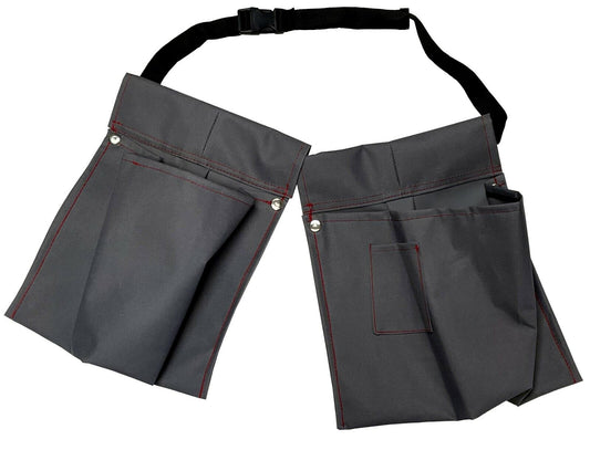 Grey Double Pouch With Belt