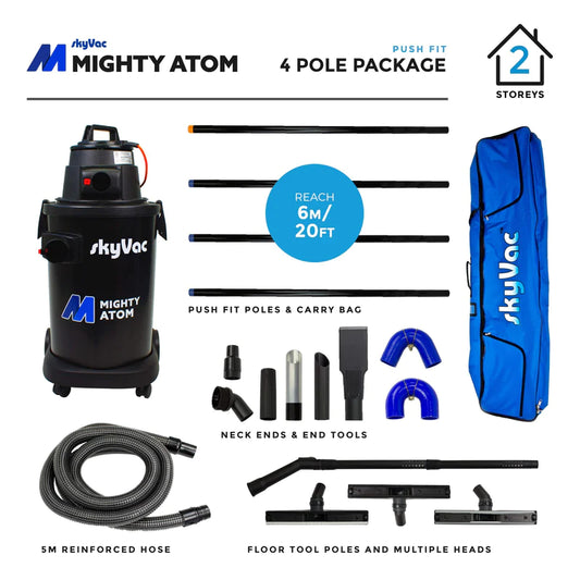 SkyVac Mighty Atom Gutter Cleaning Bundle